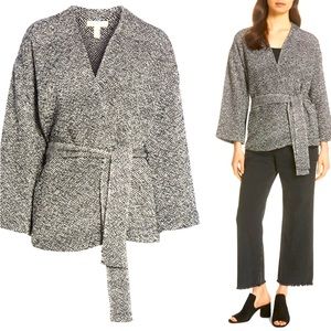 Eileen Fisher Cotton Tweed Kimono Jacket